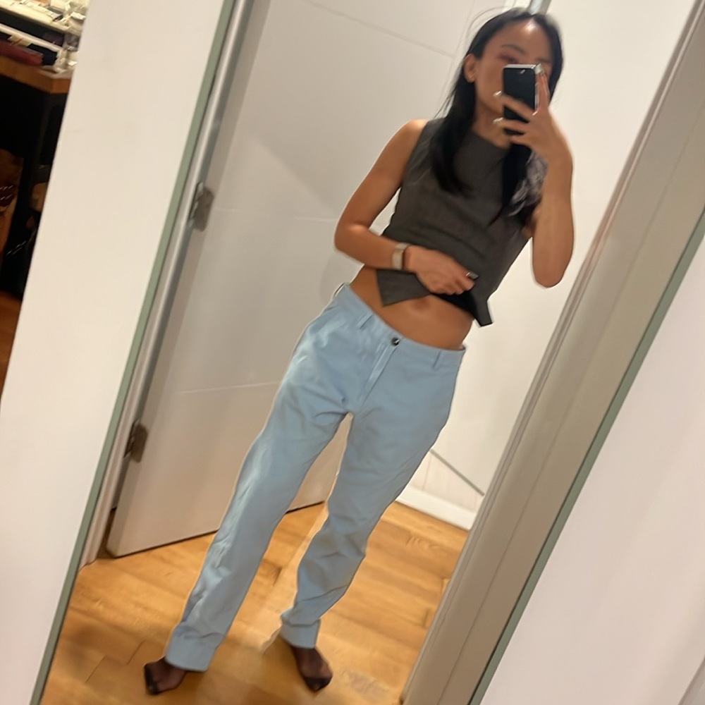 Dries van noten light blue chinos